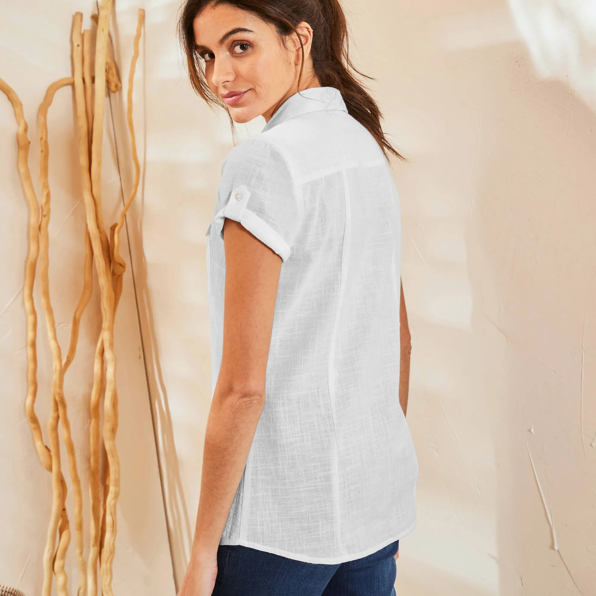 Bloes En Tuniek<Blancheporte Bloes met korte mouwen wit