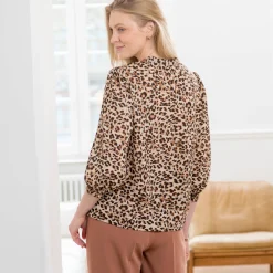 Bloes En Tuniek<Blancheporte Bloes met luipaardprint beige / chocolade