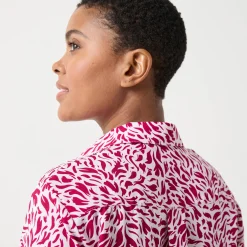 Bloes En Tuniek<Blancheporte Bloes met tweekleurige print, crêpe ecru / pruim
