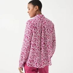 Bloes En Tuniek<Blancheporte Bloes met tweekleurige print, crêpe ecru / pruim