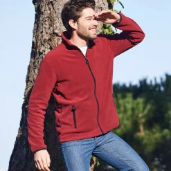 Sweater|Trui En Vest<Blancheporte Blouson in microfleecetricot met rits steenrood