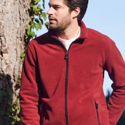 Sweater|Trui En Vest<Blancheporte Blouson in microfleecetricot met rits steenrood