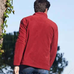 Sweater|Trui En Vest<Blancheporte Blouson in microfleecetricot met rits steenrood