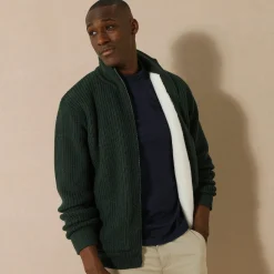 Trui En Vest<Blancheporte Blouson in patentsteek met warme voering dennengroen