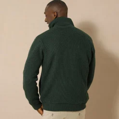 Trui En Vest<Blancheporte Blouson in patentsteek met warme voering dennengroen