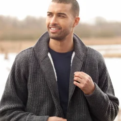 Trui En Vest<Blancheporte Blouson in patentsteek met warme voering antracietgrijs