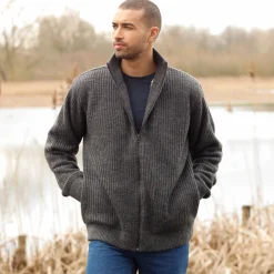 Trui En Vest<Blancheporte Blouson in patentsteek met warme voering antracietgrijs