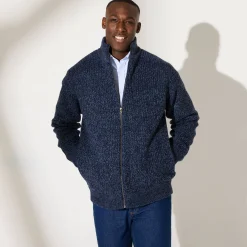 Trui En Vest<Blancheporte Blouson in patentsteek met warme voering gespikkeld blauw