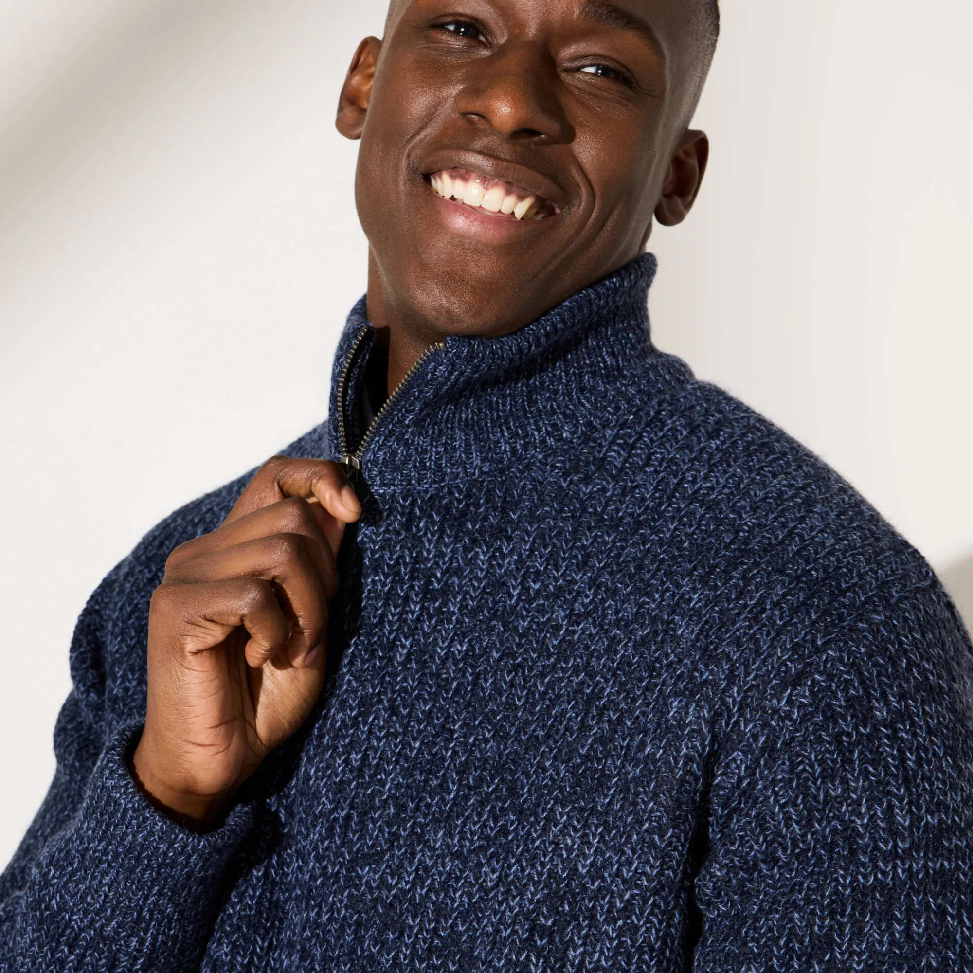 Trui En Vest<Blancheporte Blouson in patentsteek met warme voering gespikkeld blauw