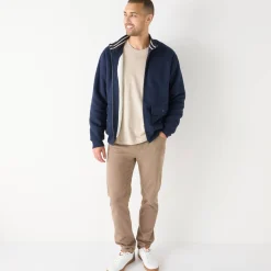 Mantel En Jas<Blancheporte Blouson met rits en opstaande kraag, in molton met sherpavoering marine