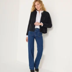 Feestoutfits Dames|Trui En Vest<Blancheporte Bolero in harig tricot met lange mouwen zwart