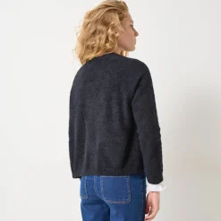 Feestoutfits Dames|Trui En Vest<Blancheporte Bolero in harig tricot met lange mouwen zwart