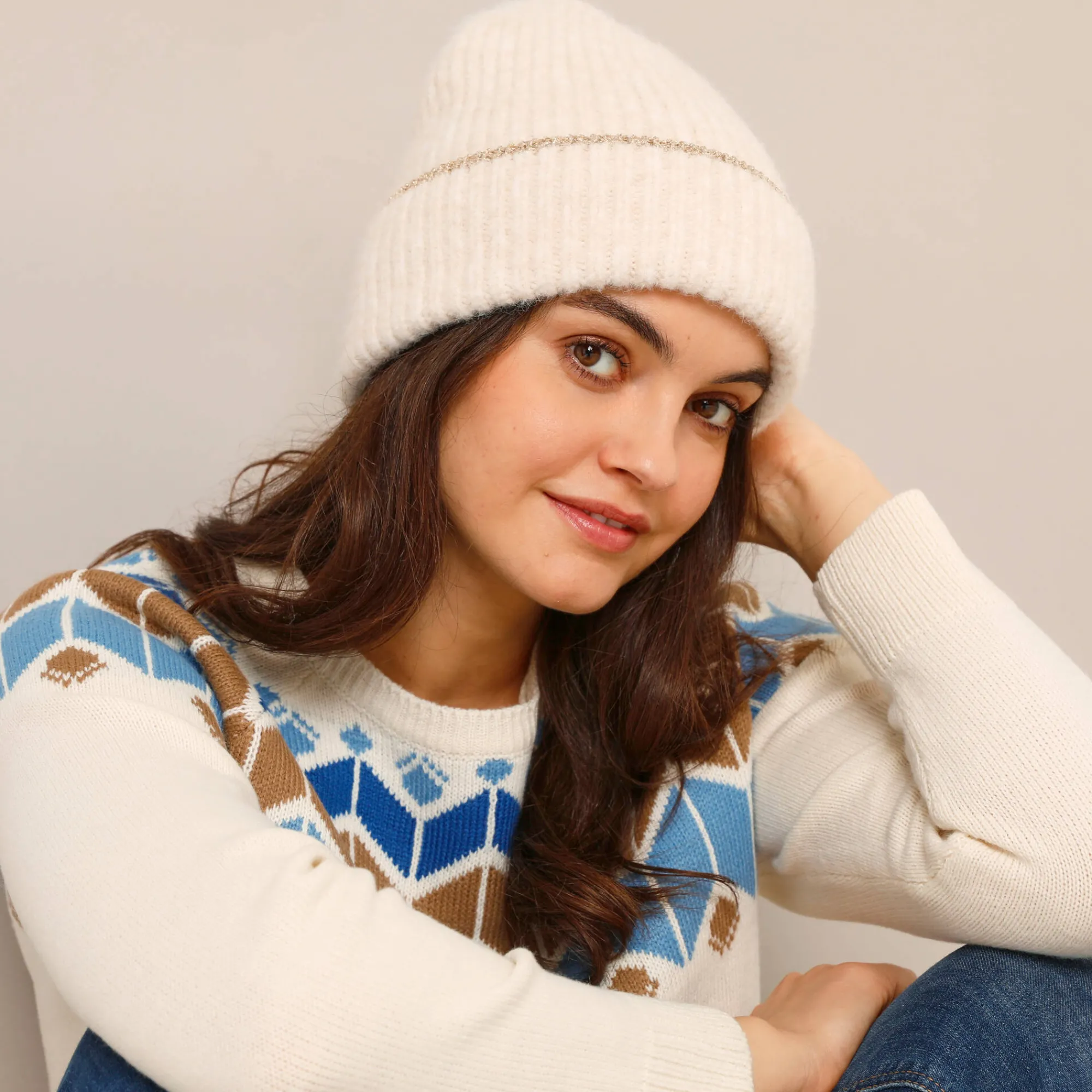 Accessoires En Juwelen<Blancheporte Bonnet détails brillants ecru