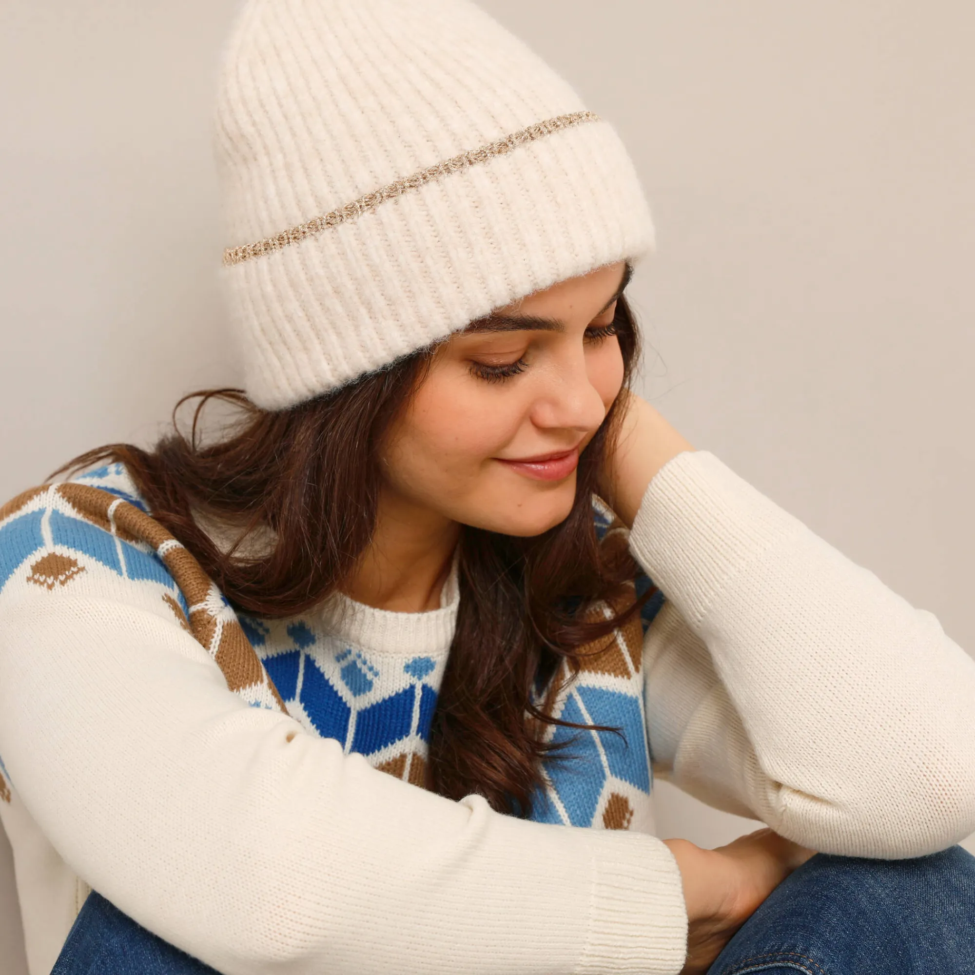 Accessoires En Juwelen<Blancheporte Bonnet détails brillants ecru
