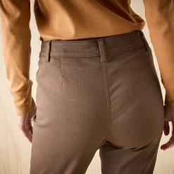 Broek<Blancheporte Bootcut broek, opgestikte zakken chocolade