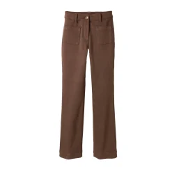 Broek<Blancheporte Bootcut broek, opgestikte zakken chocolade