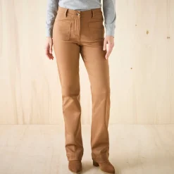 Broek<Blancheporte Bootcut broek, opgestikte zakken karamel