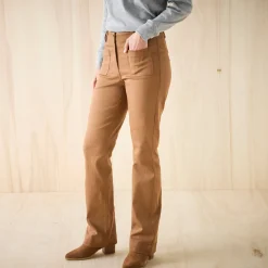 Broek<Blancheporte Bootcut broek, opgestikte zakken karamel