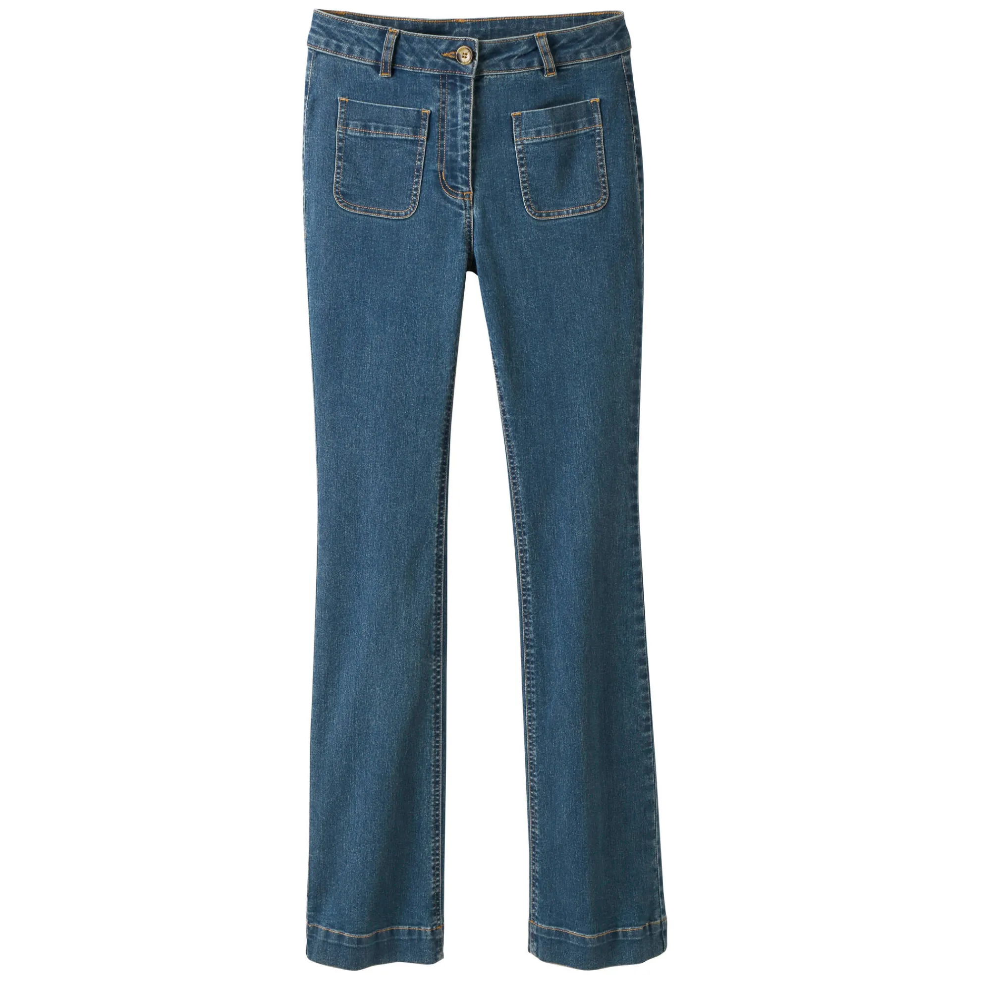 Jeans<Blancheporte Bootcut jeans, opgestikte zakken stone