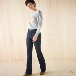 Jeans<Blancheporte Bootcut jeans, opgestikte zakken raw