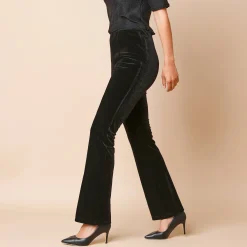 Feestoutfits Dames|Legging<Blancheporte Bootcut legging met elastische taille, in velourstricot zwart
