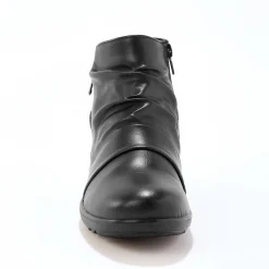 Bottines En Boots|Schoenen<Blancheporte Boots in 2 materialen met plissé en sleehak - zwart