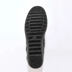 Bottines En Boots|Schoenen<Blancheporte Boots in 2 materialen met plissé en sleehak - zwart