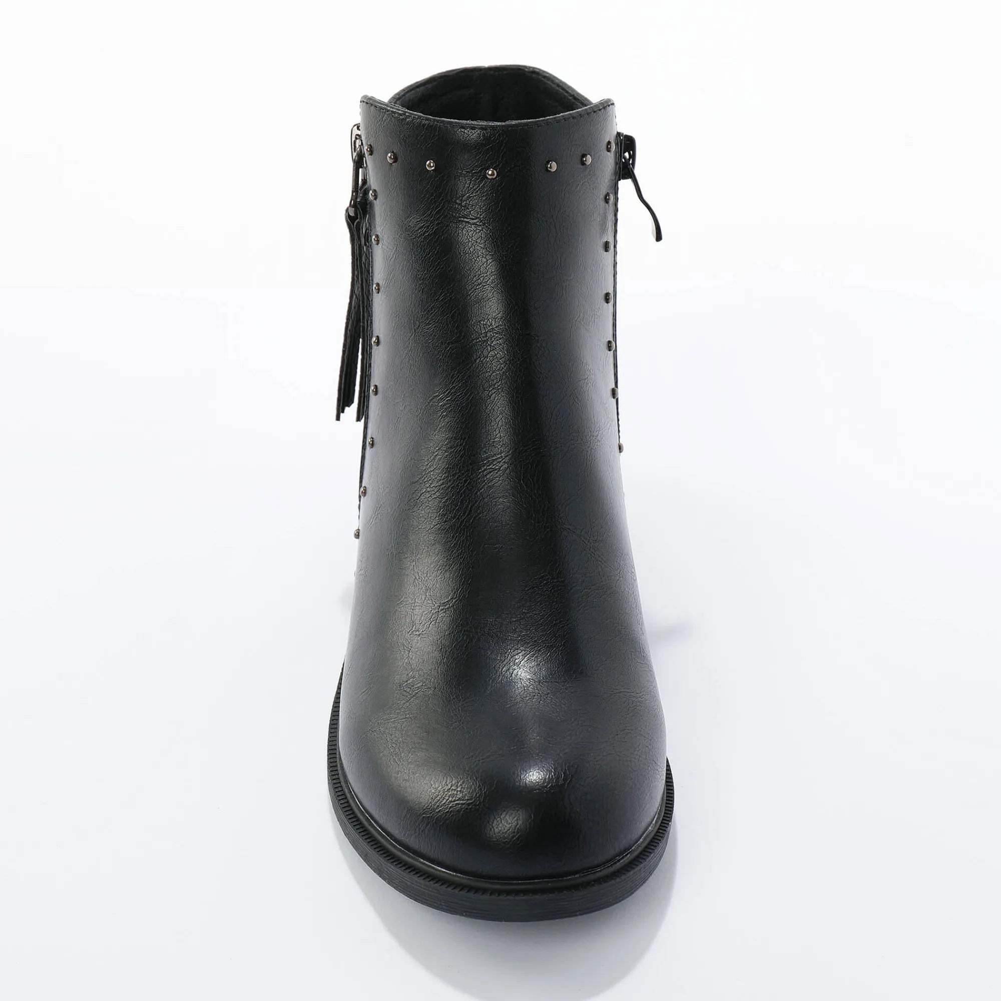 Feestelijke Schoenen|Bottines En Boots<Blancheporte Boots in 2 materialen, rits en sierspijkers zwart