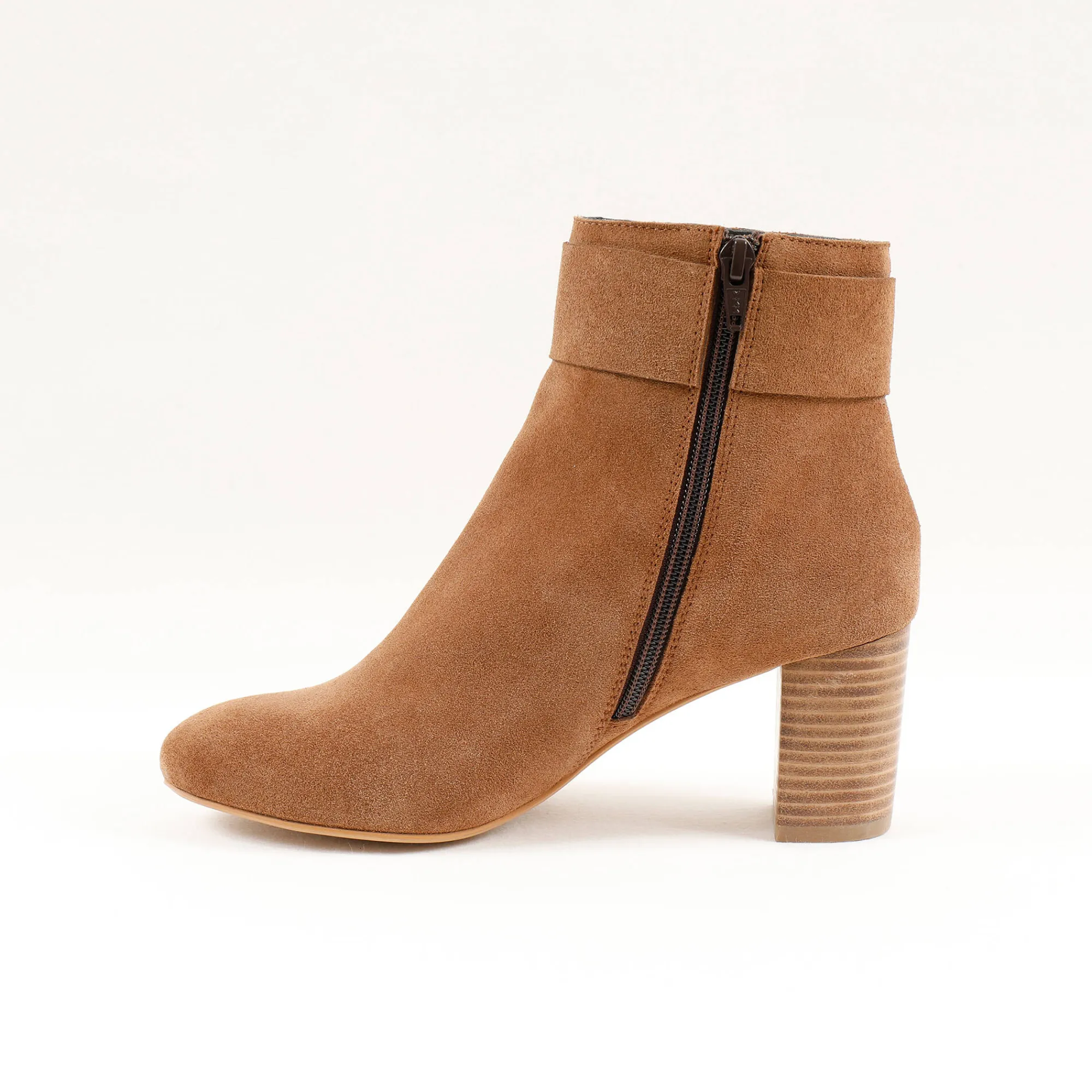 Feestelijke Schoenen|Bottines En Boots<Blancheporte Boots in splitleer met gesp opzij karamel