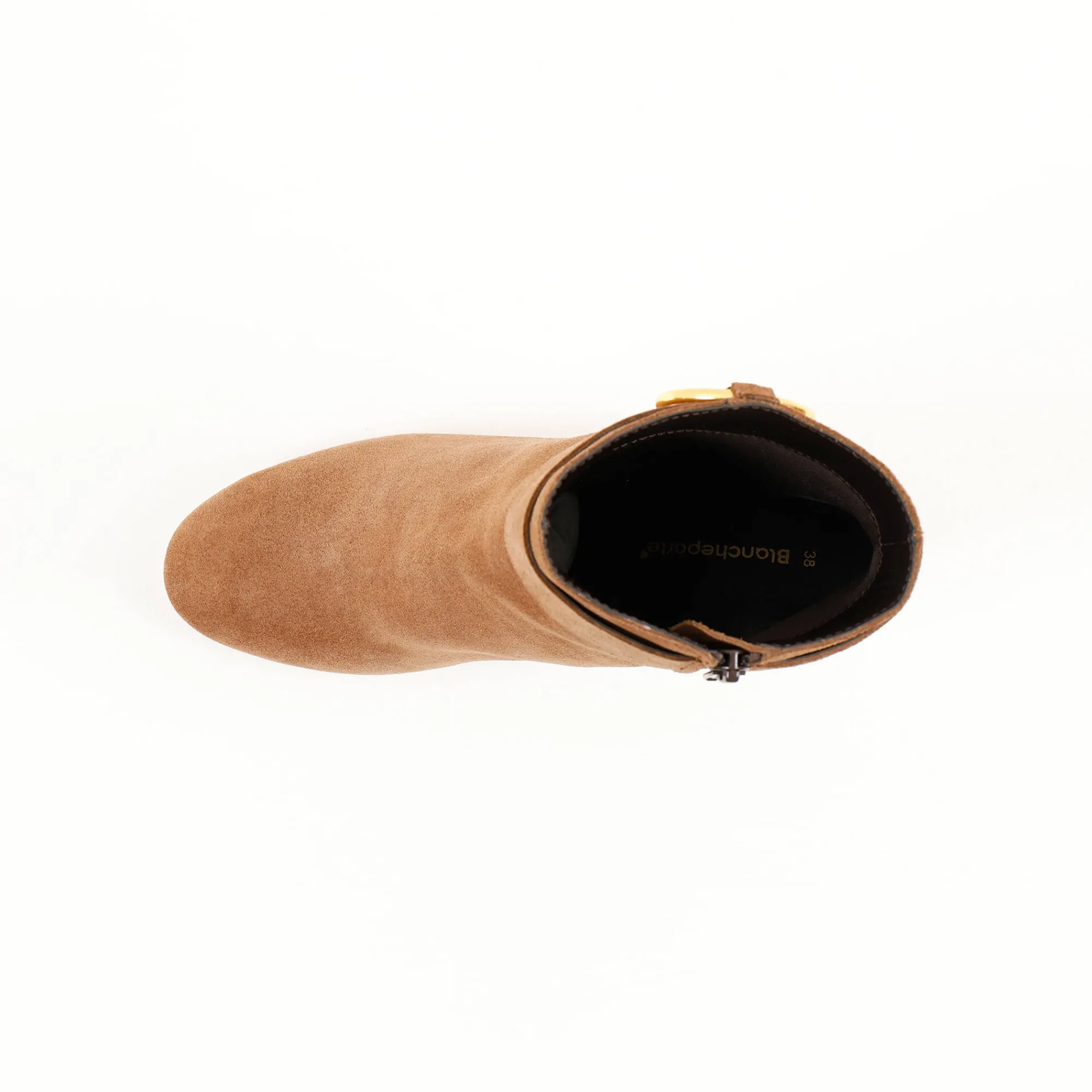 Feestelijke Schoenen|Bottines En Boots<Blancheporte Boots in splitleer met gesp opzij karamel