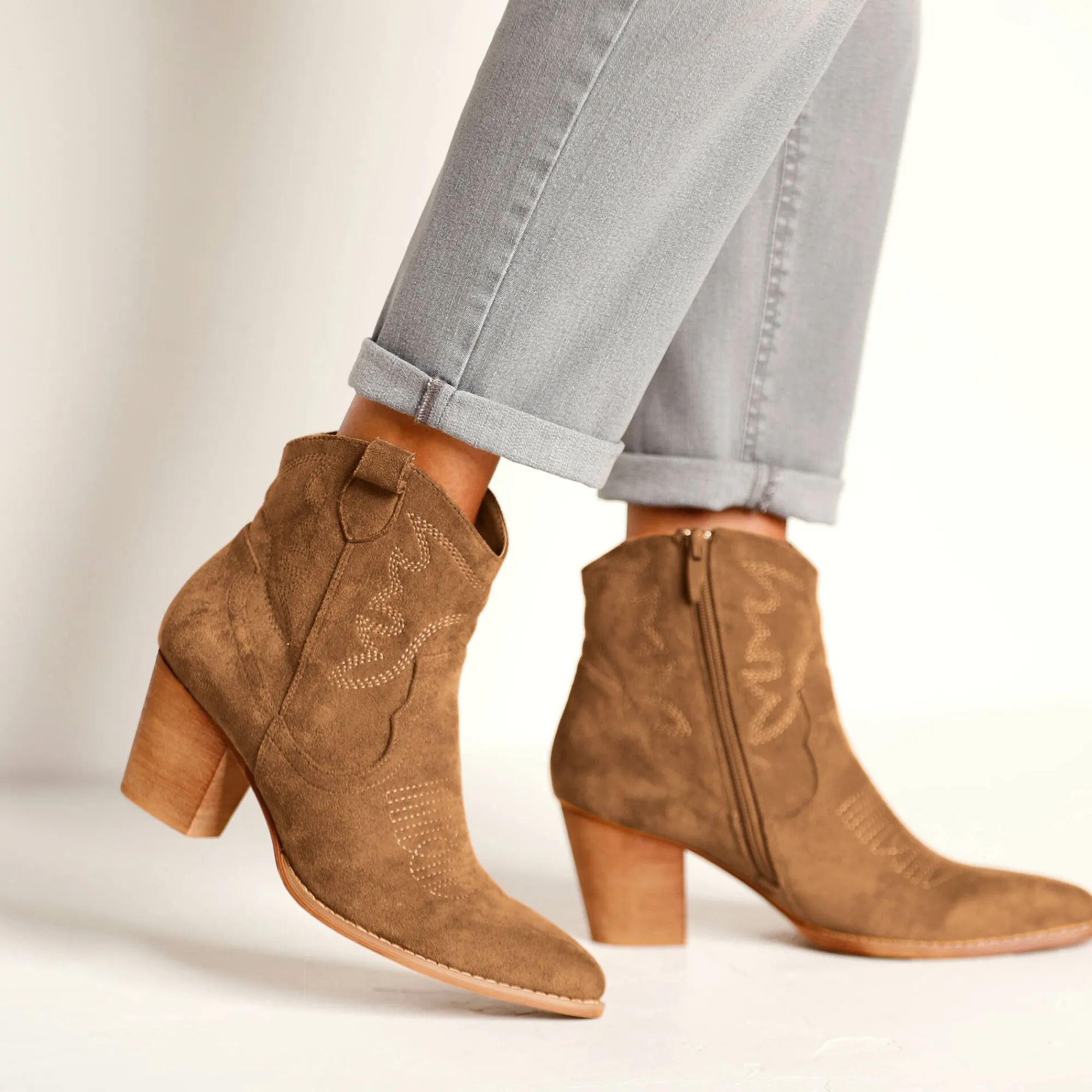 Bottines En Boots|Schoenen<Blancheporte Boots in westernstijl beige