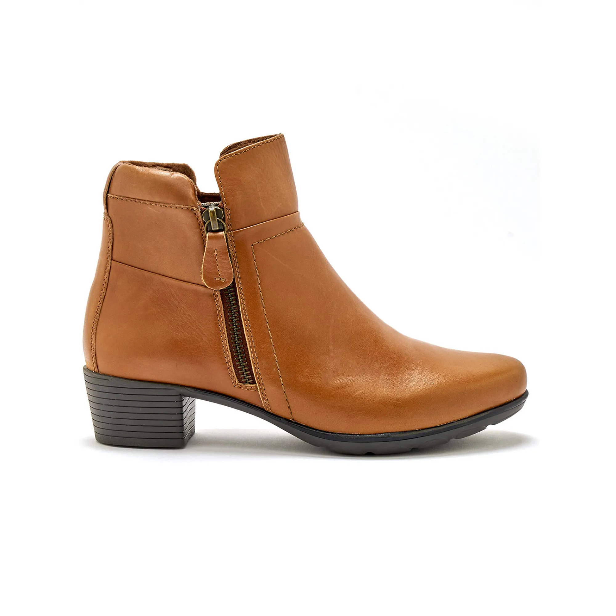 Bottines En Boots|Schoenen<PédiConfort Boots met dubbele rits - comfortabele zool en breedte PÉDICONFORT bruin
