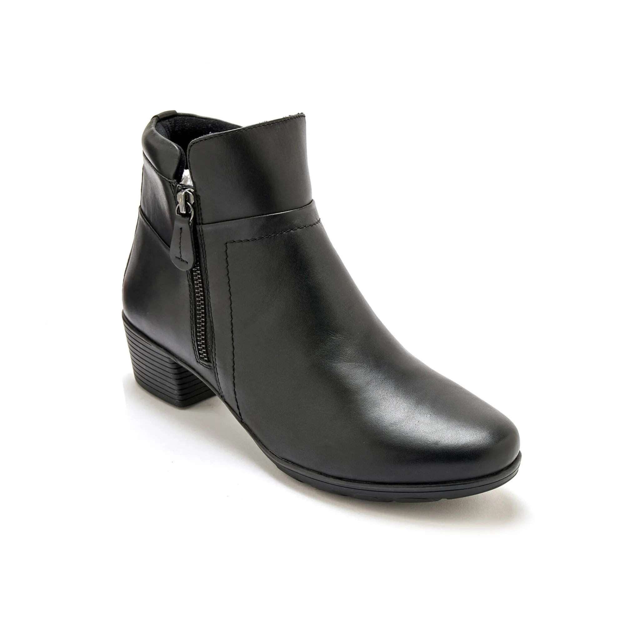 Bottines En Boots|Schoenen<PédiConfort Boots met dubbele rits - comfortabele zool en breedte PÉDICONFORT zwart