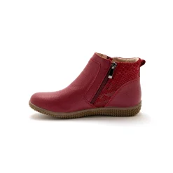 Bottines En Boots|Schoenen<PédiConfort Boots met dubbele rits - verwijderbare comfortzool PÉDICONFORT bordeaux