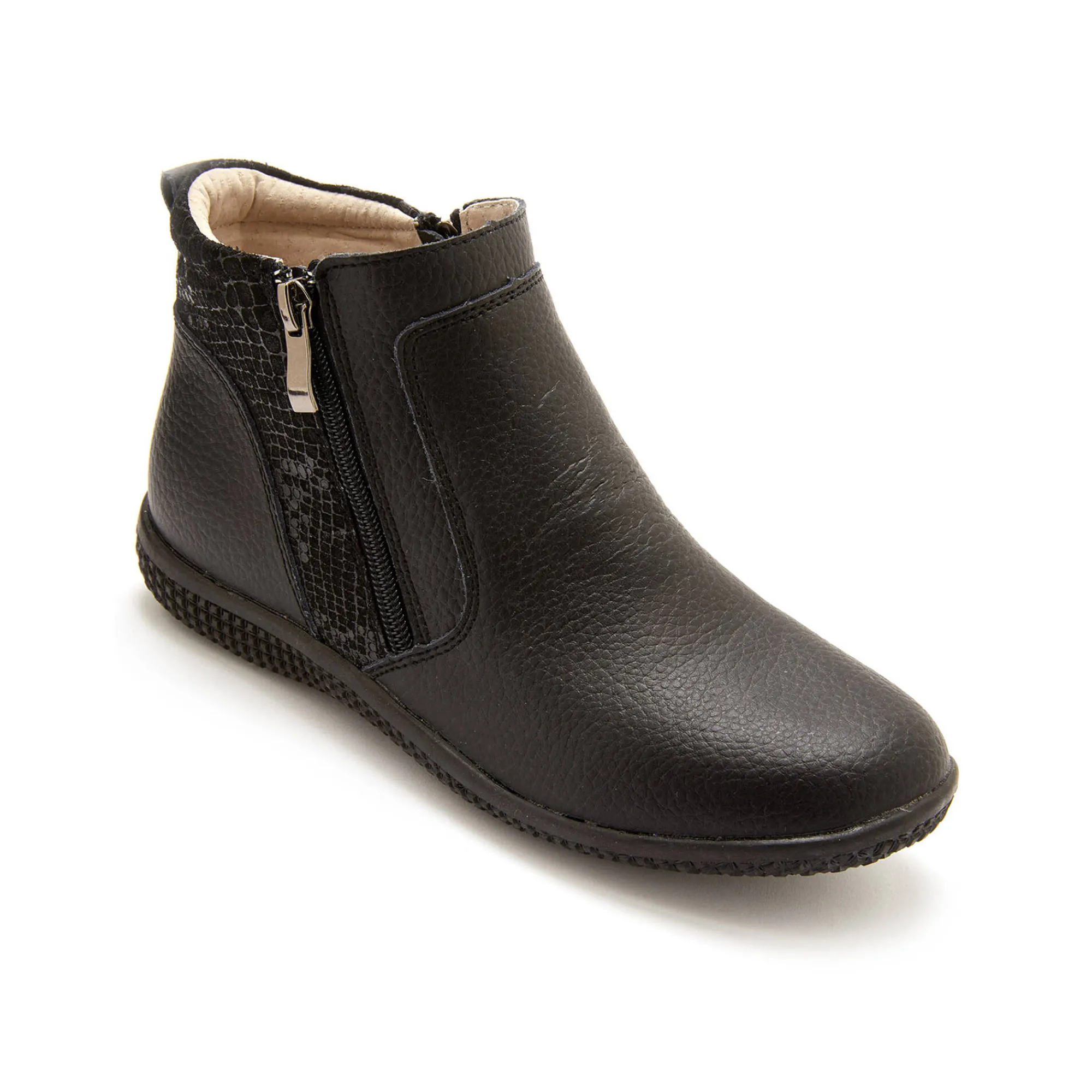Bottines En Boots|Schoenen<PédiConfort Boots met dubbele rits - verwijderbare comfortzool PÉDICONFORT zwart