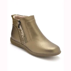 Feestelijke Schoenen|Bottines En Boots<PédiConfort Boots met dubbele rits - verwijderbare comfortzool PÉDICONFORT goudbruin