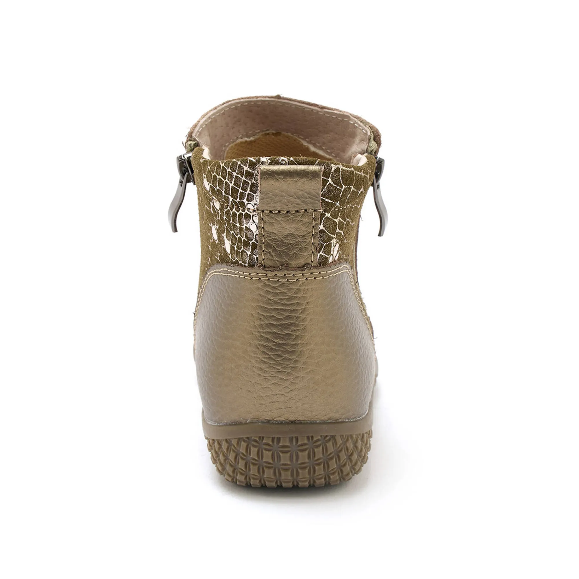 Feestelijke Schoenen|Bottines En Boots<PédiConfort Boots met dubbele rits - verwijderbare comfortzool PÉDICONFORT goudbruin