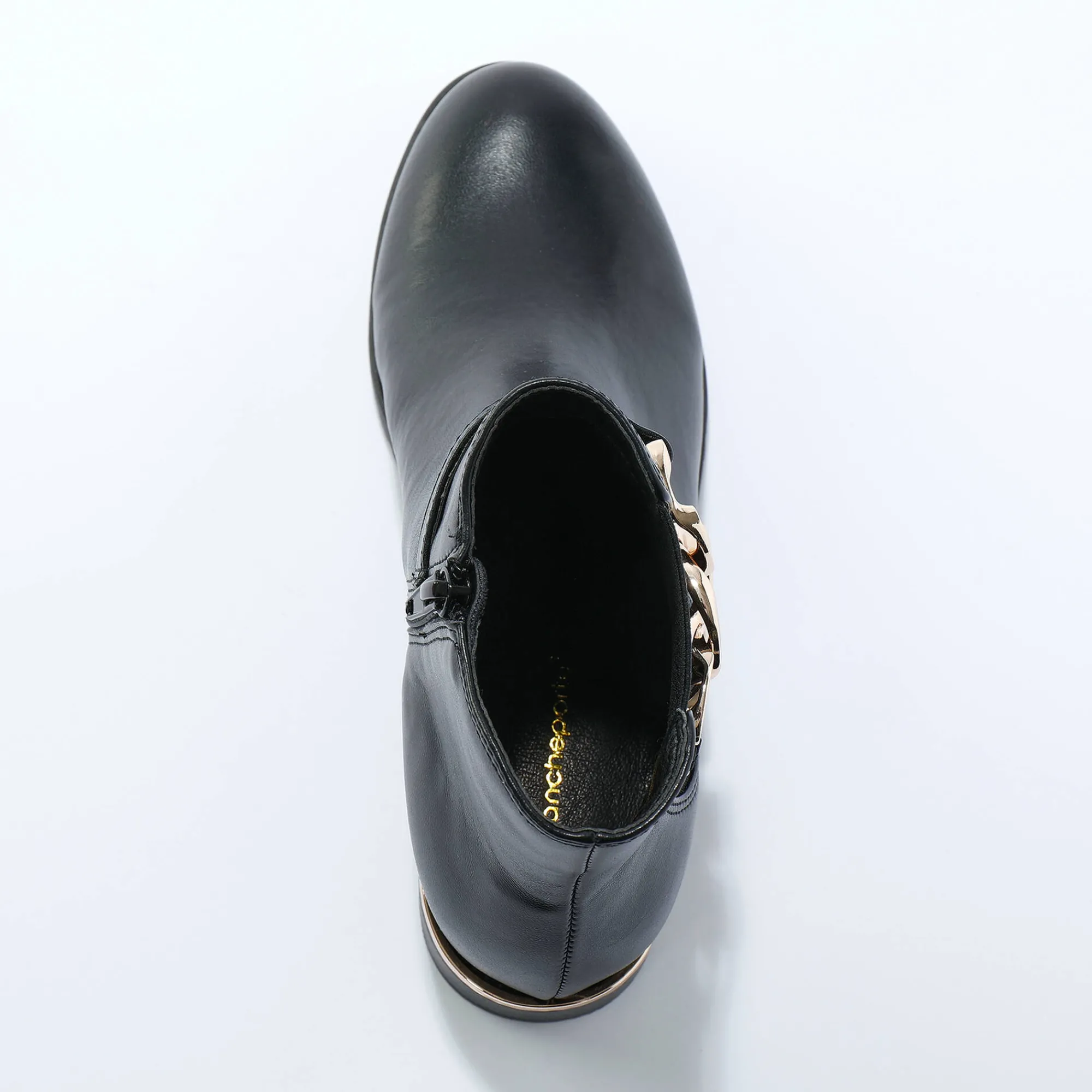 Feestelijke Schoenen|Bottines En Boots<Blancheporte Boots met elastieken en rits, goudkleurige gesp zwart
