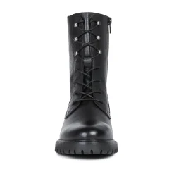 Bottines En Boots|Schoenen<Geox Boots met gekartelde zool en leren bovenwerk, zwart