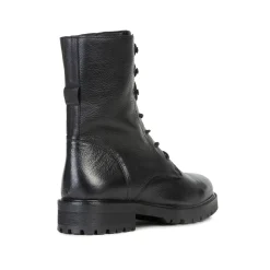 Bottines En Boots|Schoenen<Geox Boots met gekartelde zool en leren bovenwerk, zwart