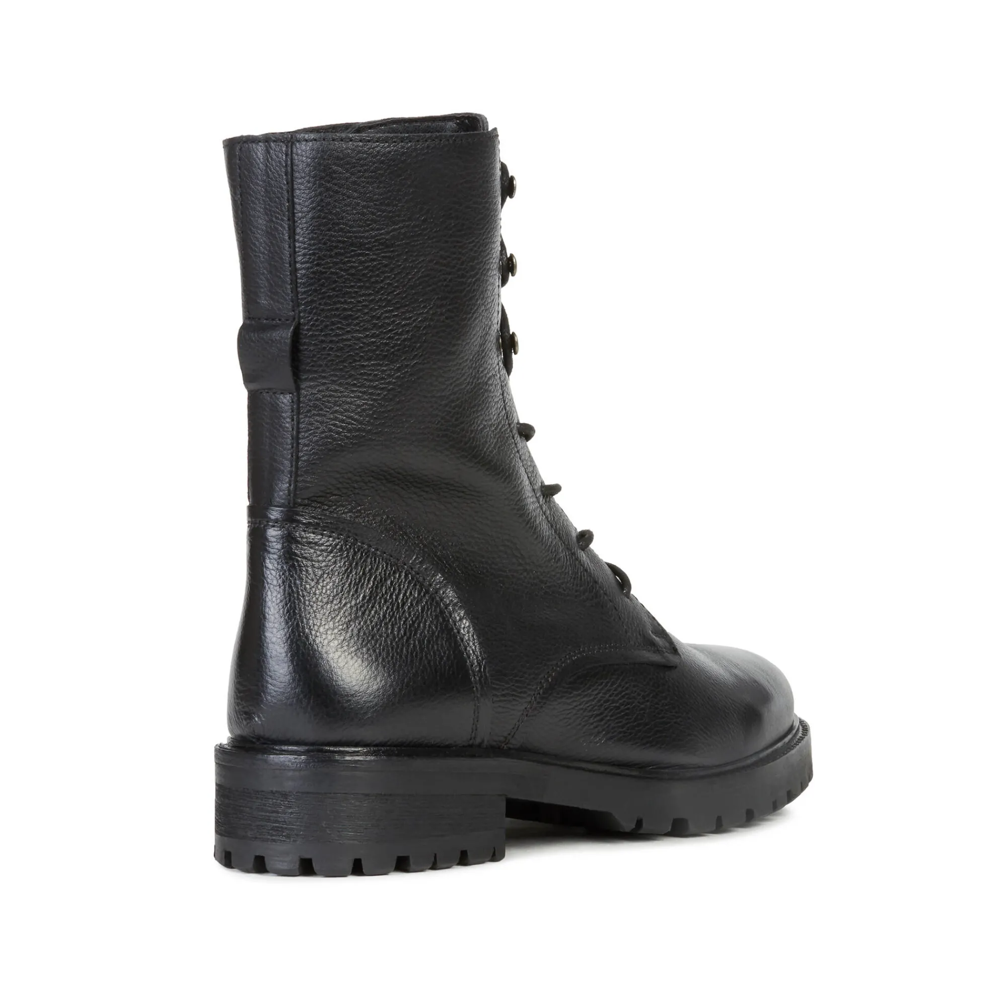 Bottines En Boots|Schoenen<Geox Boots met gekartelde zool en leren bovenwerk, zwart