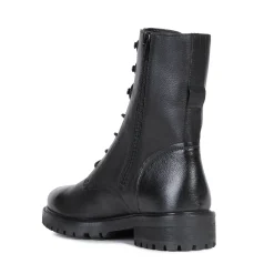 Bottines En Boots|Schoenen<Geox Boots met gekartelde zool en leren bovenwerk, zwart
