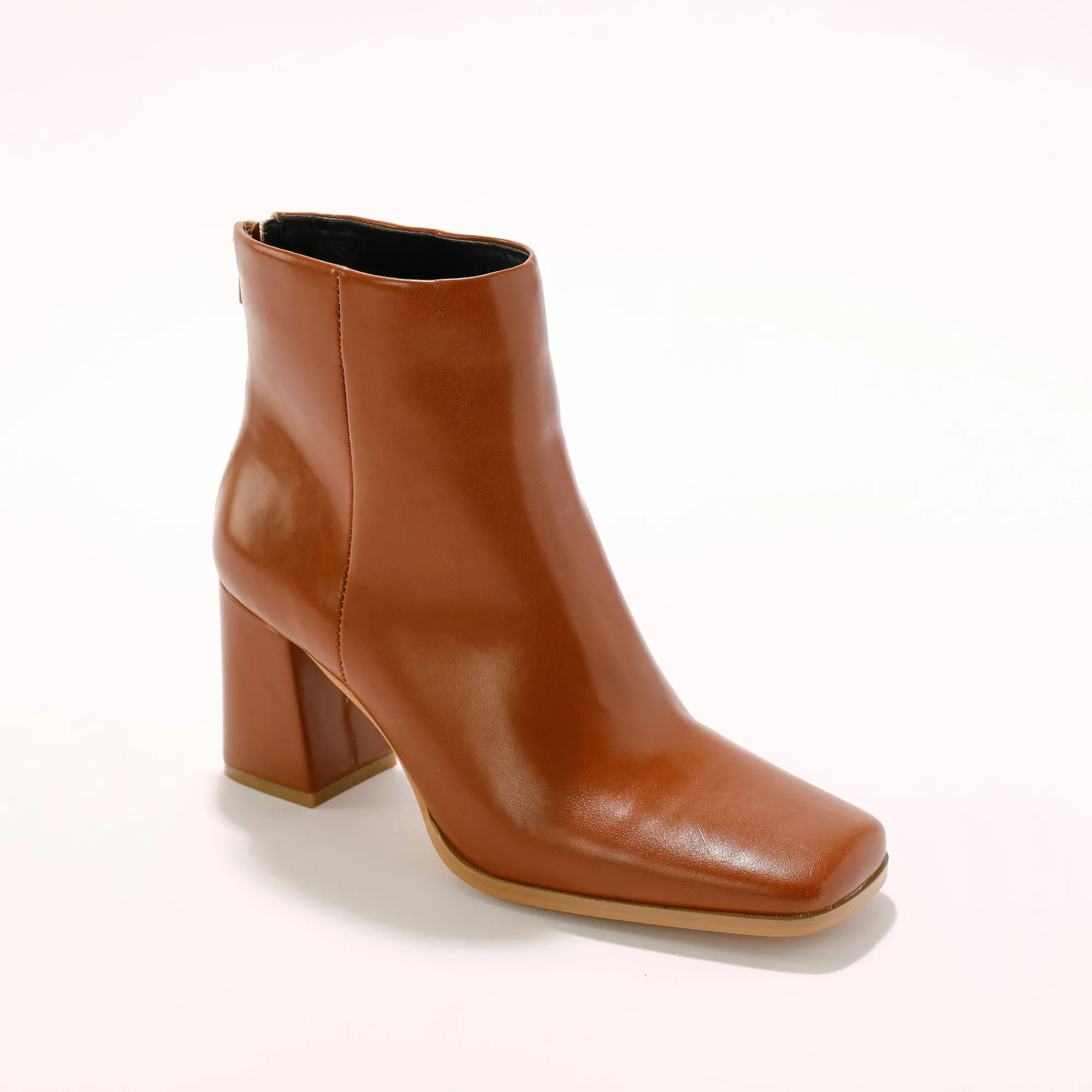 Feestelijke Schoenen|Bottines En Boots<Blancheporte Boots met hak en vierkante neus karamel