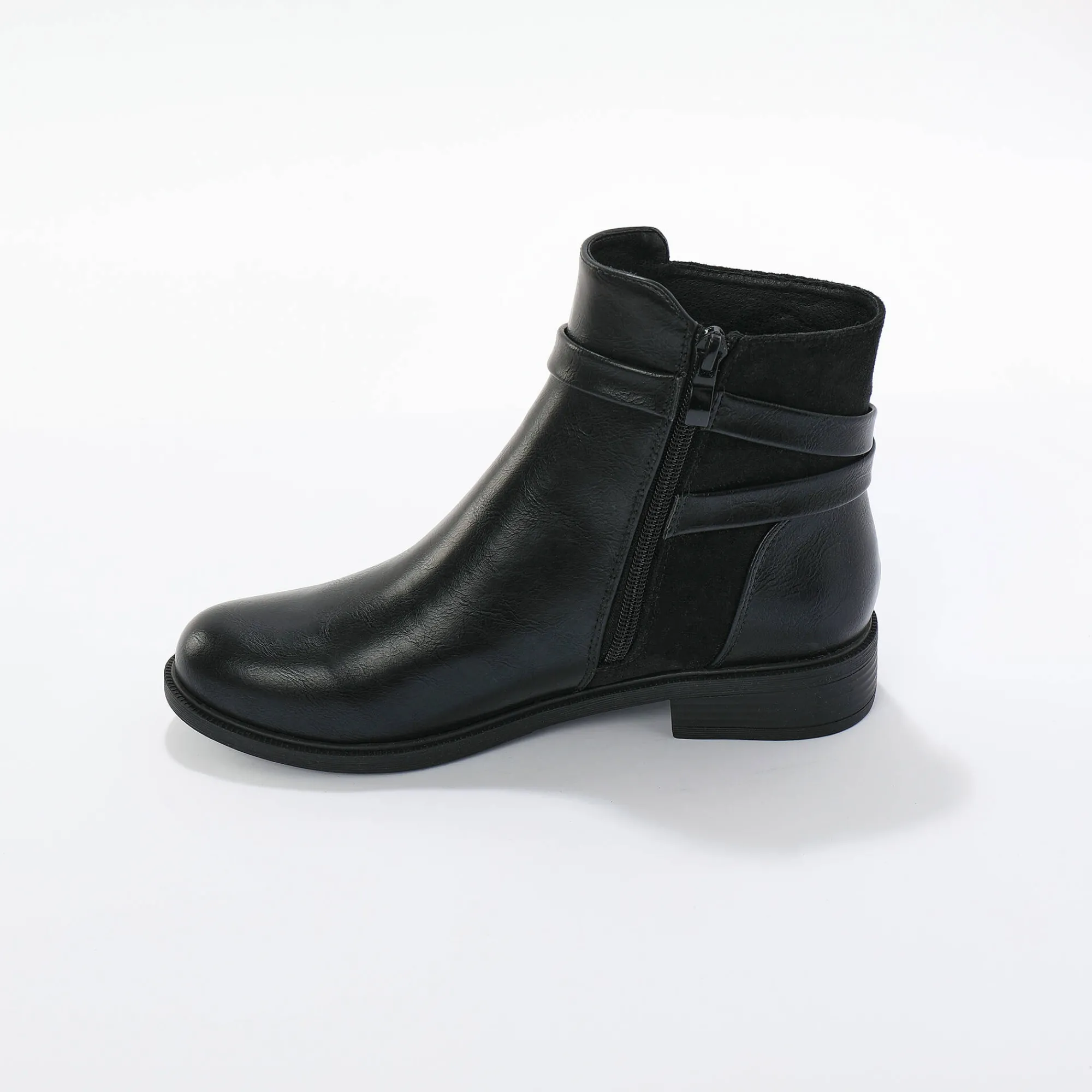 Feestelijke Schoenen|Bottines En Boots<Blancheporte Boots met rits, riempjes en fantasiegespen zwart
