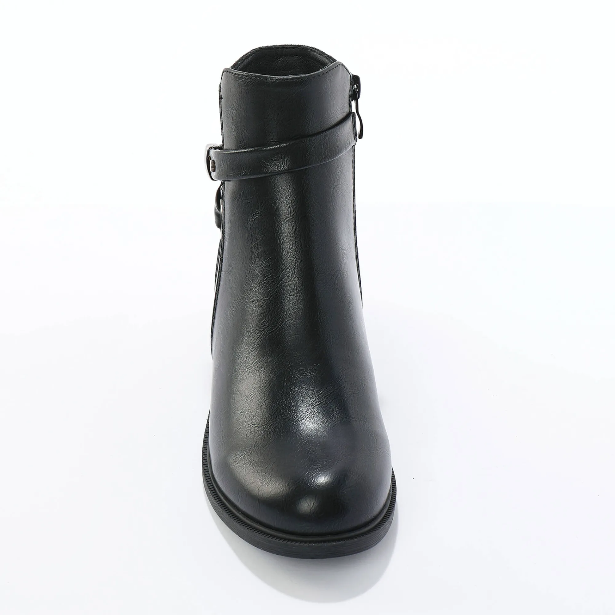 Feestelijke Schoenen|Bottines En Boots<Blancheporte Boots met rits, riempjes en fantasiegespen zwart