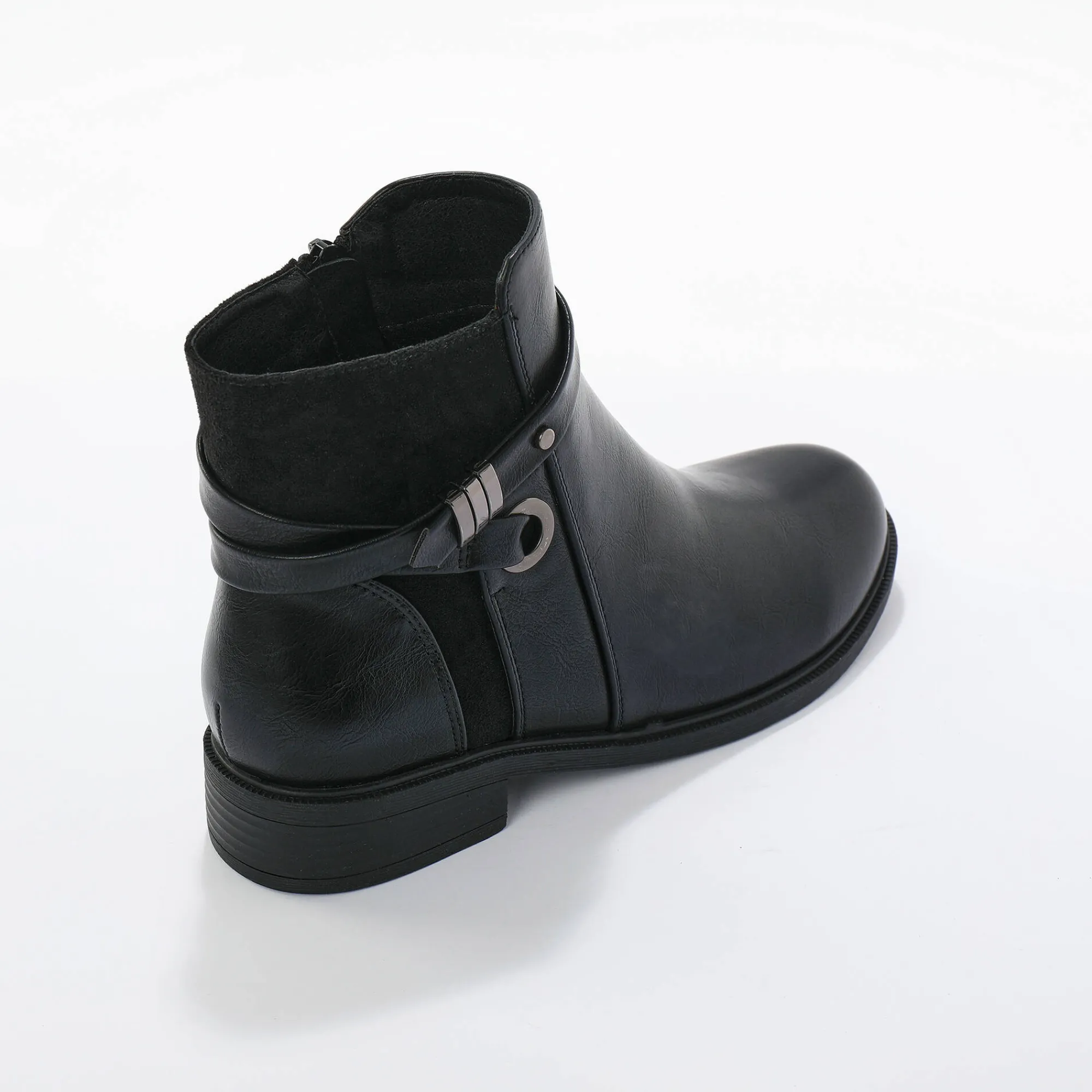 Feestelijke Schoenen|Bottines En Boots<Blancheporte Boots met rits, riempjes en fantasiegespen zwart