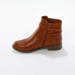 Feestelijke Schoenen|Bottines En Boots<Blancheporte Boots met rits, riempjes en fantasiegespen karamel