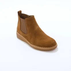 Bottines En Boots|Schoenen<Blancheporte Boots met sleehak, elastiek opzij karamel