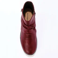 Bottines En Boots|Schoenen<Blancheporte Boots met sleehak en rits, getextureerd effect achter bordeaux