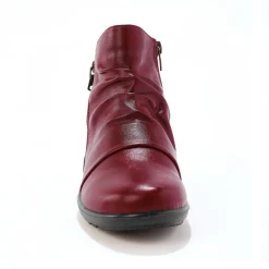 Bottines En Boots|Schoenen<Blancheporte Boots met sleehak en rits, getextureerd effect achter bordeaux